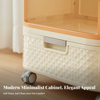Narrow Rolling Cart Space-Saving Drawer Unit Sturdy Frame for Bathroom, Kitchen