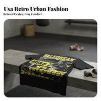 American High Street Aesthetic Boxing Print T-Shirt Great Gift Idea Retro Boxing Shirt Full Cotton Loose Fit Streetwear Tee for Adults, Teenagers, Boxers, Daily Wear, Everyday, Leisure, Sporting Events