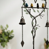 Heart-Shaped Garden Stake Foliage Design Bird Garden Stake Metal Ornament Weather Resistant Home Decor Easy Installation