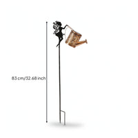 Cascading Watering Can Light with Stake Flowing Solar Watering Can Light Decorative Solar Angel Garden Stake Waterproof for Homeowners