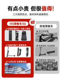 HX欢喜折叠电动滑板车成人迷你小型电动车便携代步神器电瓶车x6