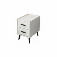 Modern Design Nightstand with Drawers Slim Profile 2-Drawer End Table Space-Saving Bedroom Storage Compact Size for Apartment Dwellers, Students, Homeowners, Bedside, Small Areas, Dorm Room, Entryway