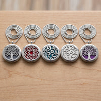 30mm Stainless Steel Hollow Aromatherapy Diffuser Locket Necklace for Essential Oils