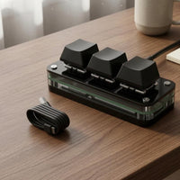Hot-Swappable 3-Key Macro Keypad Plug-and-Play 3 Key Keypad Programmable Mini Macro Pad Compact