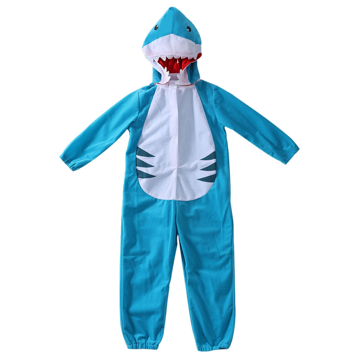 Shark Costume-Piece Costume Soft Hooded Jumpsuit for Kids, Little Ones