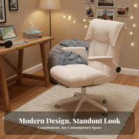 Upholstered Study Chair Contemporary Tub Chair Padded Seat Armrest Upholstered Cushion Wooden Frame Minimalist Style Suitable for Home Office Bedroom Reading Nook Living Room