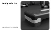 Non-Slip Surface Aerobic Step Platform Multi-Functional Workout Step Board Portable Cardio Exercise Stepper Space-Saving Design for Children, Beginners, Office
