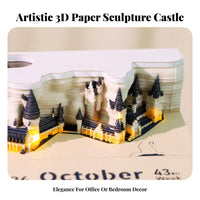 Tear-off Sculpture Calendar Creative Gift Tear Away Sculpture Calendar Multi-Functional Paper Carving Note Block for Colleagues, Home, Bedroom, School