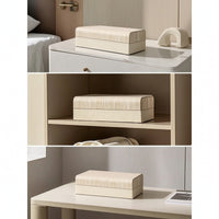 Decorative Storage Box with Lid Wood-Grain Wooden Storage Box with Hinged Lid Matte Chest for Closet