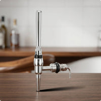 Wall-Mounted Beer Faucet Tapered Spout Bar Fixture Side Inlet