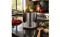 Stainless Steel Utensil Holder Compact Utensil Holder with Cutout Rust-Resistant for Cooktop Side