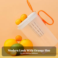 Space-Saving Plastic Cold Water Pitcher Easy to Clean Refrigerator Door Water Jug Included for Families, Hosts, Kitchen, Parties, Barbecues