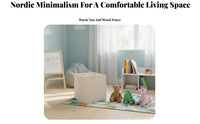 Stackable kids' Bin with Lid Sturdy Construction foldable Toy Chest for Girls