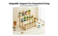 Stair Design Tiered succulent plant Stand Space-Saving Multilevel Display Stand Decorative Plant Holder for Office Workers, Home Decorators, Students, Windowsill, Balcony, Study Room, Countertop