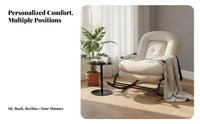 Comfortable Seating Single-Person Recliner Reclining Capability Rocking Chair Ergonomic Design Indoor Furniture Modern aesthetic for Adults, Seniors, New Parents, Living Room, Balcony, Bedroom, study corner