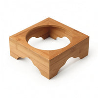 Bamboo Pot Stand Raised Stone Pot Stand Wooden for Dining Table