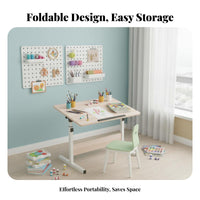 Sturdy Steel Frame Adjustable Drawing Table Multi-Purpose Tilting Drafting Table Height Adjustable Craft Station for Designers, Architects, Hobbyists, Classroom, School, Workshop, Office