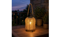 Handwoven Solar Lantern Warm LED Outdoor Decoration Rechargeable Battery