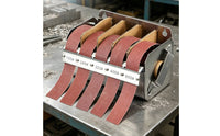 Stainless Steel Sanding Sheet Roll Holder Retractable 5-Slot Grit Sanding Belt Organizer Multi-Grit for Metalworkers