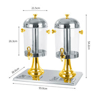 Transparent Drink Dispenser Domed Lid Tap Dispenser Drain Tray Drinkware Raised Stand
