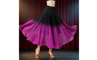 Modern Dance Swing Skirt Flowy Gradient Long Dance Skirt for Dancers