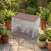 Dog Crate Cover and Cat Cage Cover, Breathable Mesh Pet Cage Cover for Wire Crates, Indoor Outdoor Dog Cage Cover with Privacy Mesh Sides