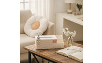 Tissue Box with Side Compartment Multifunctional Tissue Box Cover with Organizer Practical Stylish for Desk, Vanity