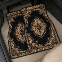 TEMU Vintage Nordic Style Car Floor Mats 4-Piece Set