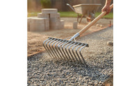 Steel Rake Head Tubular Socket Curved Tine Rake Head Reinforced Construction