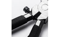 Flat Jaw 8-Inch Holding Pliers Narrow Head Metal Pliers Adjustment Screw Gripping Tools Black Coated Handles