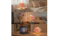 Decorative Lotus Flower Lamp Elegant Flower Lamp Romantic Accent Light Compact for Living Room