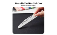 Double-Sided Nail File Professional-Grade Double Sided Nail File Sturdy Zebra Sanding Strip for Manicurists, DIY Enthusiasts, Beauty Parlor, Home