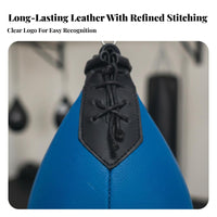 Inflatable Latex Bladder Boxing Speed Ball Long-Lasting Hanging Speed Ball Reinforced Hand-Stitching Pear Shaped Striking Bag Portable for Combat Artists, Athletes, Beginners, Home Gym, Workout, Garage