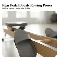 Quiet Operation Rowing Machine Space-Saving Design Rower Digital Monitor Indoor Rowing Machine Device Holder for Beginners, Home Gym, Apartment