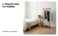 gratisstanding Design Angled Frame Clothes Rail with space-efficient-storageSaving Clothing Rack Easy Assembly Garment Stand Minimalist design for Students, Apartment Dwellers, homeowners, Bedroom, Dorm Room, Entrymethod, walk-through Closet