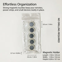 Control Holder for Wall, Strong Adhesive Power Strip Mount, Extension Cord No Drill Router for Home Office Renter Friendly