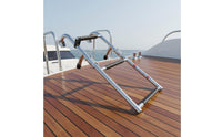 Stainless Steel Folding Boat Ladder Non-Slip Side Mount Transom Ladder Heavy Duty Marine Hardware for Yacht