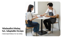 Modern Design Square Dining Set for 4 Stable Construction 5-Piece Dining collection Space-Saving Cafe Furniture adaptable for Homeowners, Business Owners, Families, Restaurant, Reception Area, Kitchen