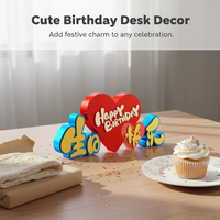 3D "Happy Birthday" Tabletop Ornament for Parties and Gifts
