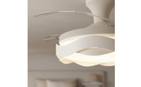 Wireless Control Modern Cream Ceiling Fan Light Energy Efficient Hidden Blade Ceiling Fan Light Room Fixture for Bedroom