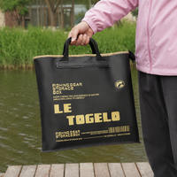 Waterproof EVA Fishing Holdall, Tackle Storage Bag with Zipper Closure, Handheld Carp Fishing Bag for Bank Trips