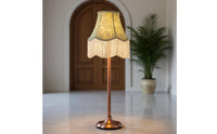 European Style Tassel Lampshade Handmade European Style Lampshade Elegant Accent Green Textile Lamp Cover for Bedroom, Living Room, Study