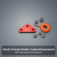 Anti-Slip 3-Hole Triangular Rope Buckle Quick Adjustment 3-Hole Cord Lock Windproof Guyline Adjuster Long-Lasting for Campers, Hikers, Backpackers, Camping, Hiking, Backpacking