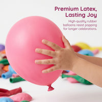 Mixed Color Latex Balloons with Pump for Wedding & Party Decoration