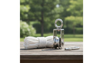 Pulley Block with Rope Heavy-Duty Pulley with Carabiner Double-Bearing Hoist for Outdoor