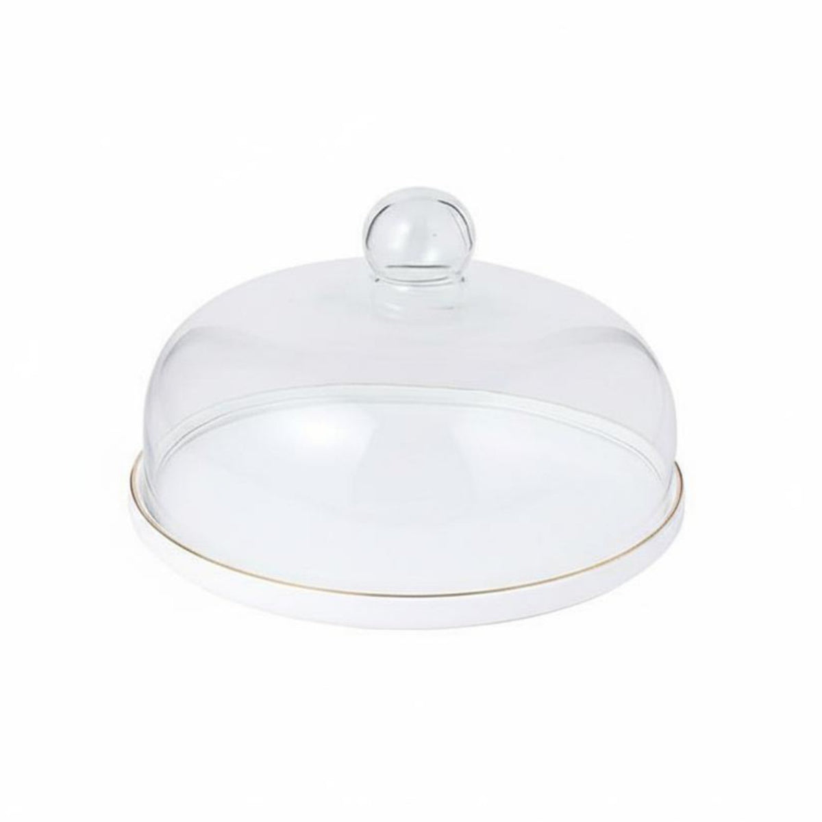 Ceramic Cake Plate with Glass Dome High Temperature Fired Cake Stand with Dome Cover Glass Food Cloche Nordic Design Servingware