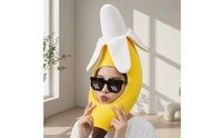 Banana Hat Funny Soft Banana Hat Soft Novelty Headwear for Adults, Teens