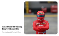 1:64 Scale Racing Driver Figure Collectible 1:64 Scale Driver Figure Miniature People Figurine High Intricacy Hobby Supply