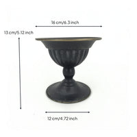Vintage-Style Flower Vase Pedestal Goblet Vase Rustic Candle Cup Decorative for Mantel