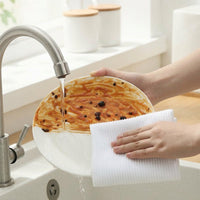 Highly Absorbent Microfibre Cloth Pack of 5, White Dish Cloths for Kitchen, Reusable Microfiber for Dishes and Cookware Drying